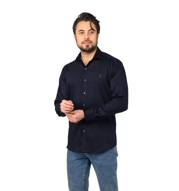 پیراهن مردانه آستین بلند ساده Polo
