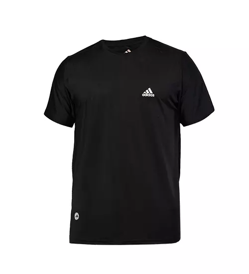 تیشرت ورزشی Adidas یقه گرد مردانه مشکی ساده
