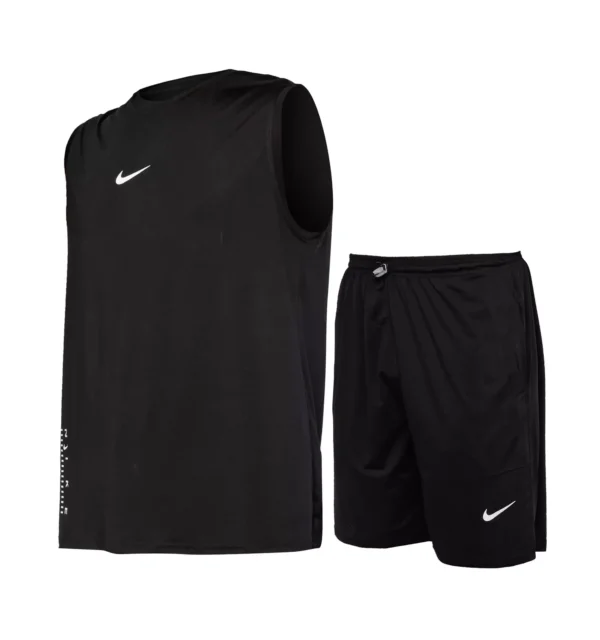ست رکابی و شلوارک یقه گرد مردانه Nike مشکی