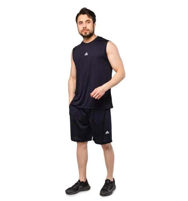 ست رکابی و شلوارک یقه گرد مردانه Adidas