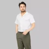 پیراهن اسپرت مراکشی مردانه آستین کوتاه ساده سفید